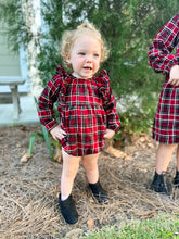Load image into Gallery viewer, Christmas Flannel Bubble Romper
