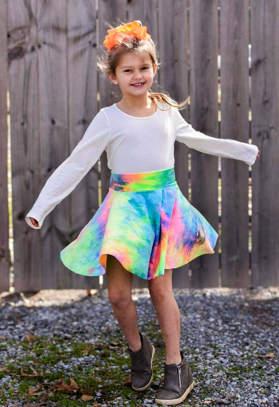 $25 Rainbow Velvet Circle Skirt